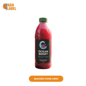 Cetak Stiker Label Botol 2000 Ml (2 Liter) Plastik / Kaca