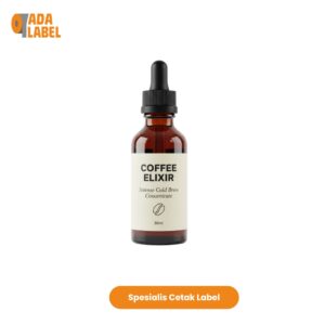 Cetak Stiker Label Botol 30 Ml Plastik / Kaca Bisa Custom
