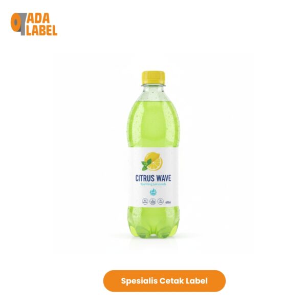 Cetak Stiker Label Botol 600 Ml Plastik / Kaca Bisa Custom